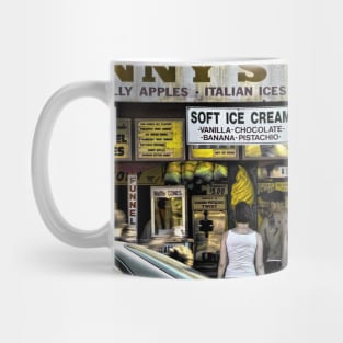 Denny's Ice Cream Shop on Surf Avenue at Coney Island Mug